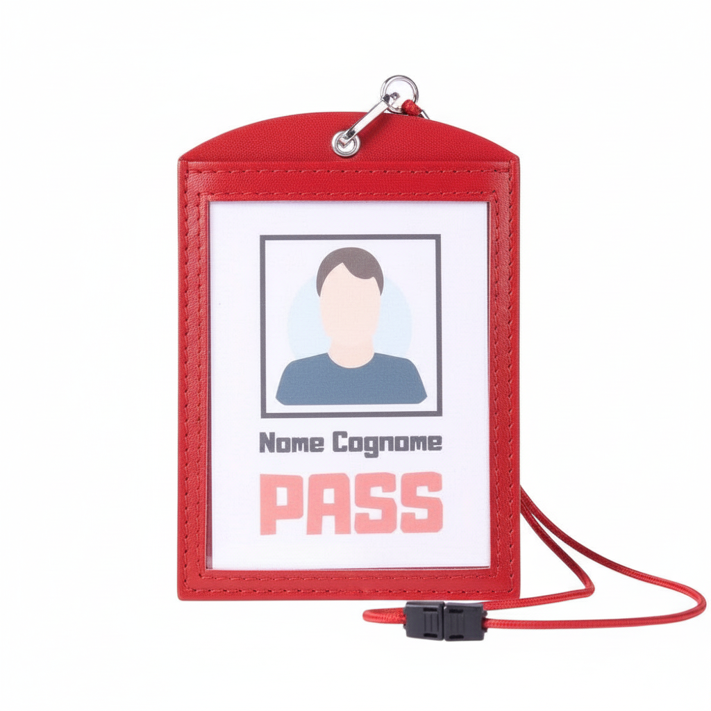 Portatesserino Doppia Tasca in Vera Pelle 14x11 cm - Due Formati