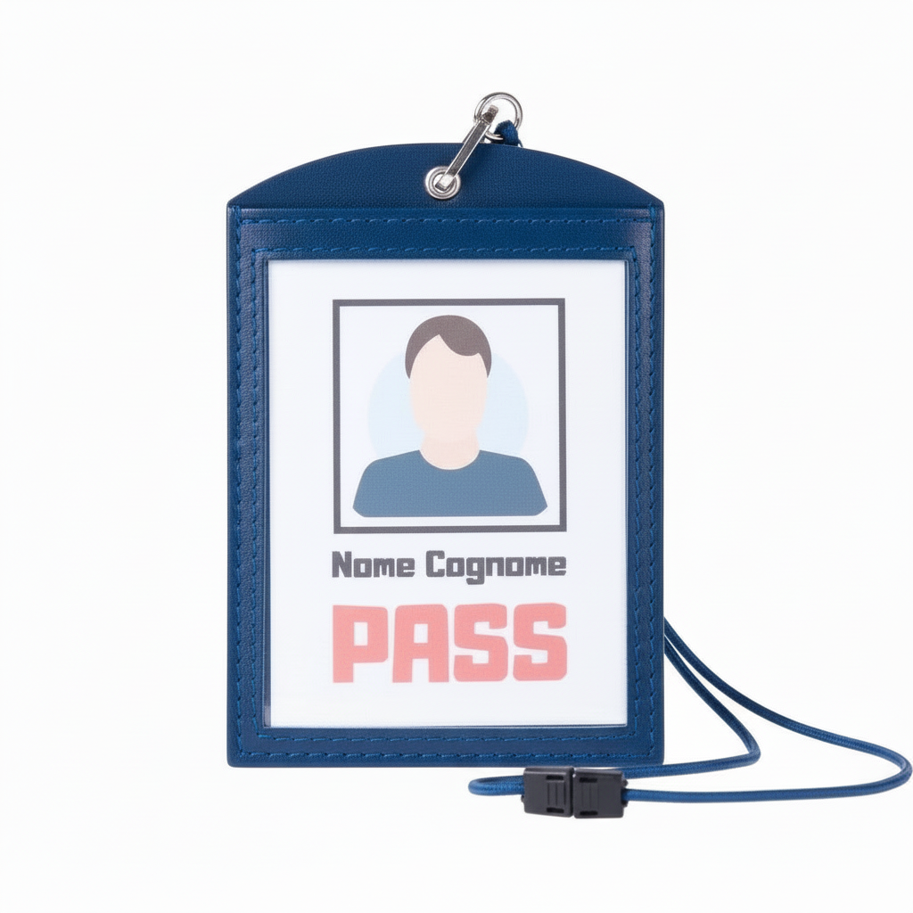 Portatesserino Doppia Tasca in Vera Pelle 14x11 cm - Due Formati