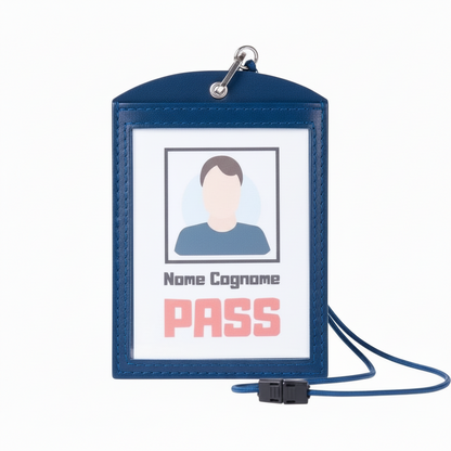 Portatesserino Doppia Tasca in Vera Pelle 14x11 cm - Due Formati