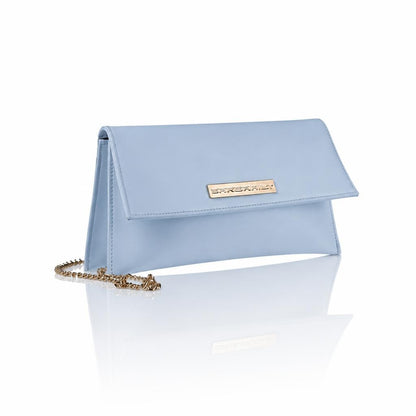 Laura – Pochette artigianale in pelle di vitello con patta