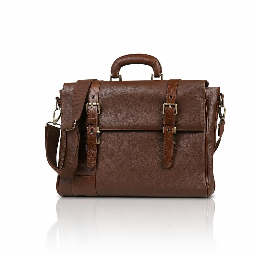 Adriano - Borsa 24 ore in pelle di vitello pieno fiore