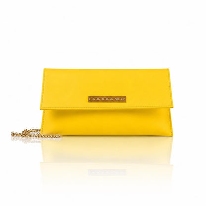 Laura – Pochette artigianale in pelle di vitello con patta