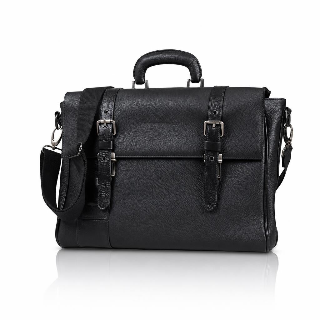 Adriano - Borsa 24 ore in pelle di vitello pieno fiore