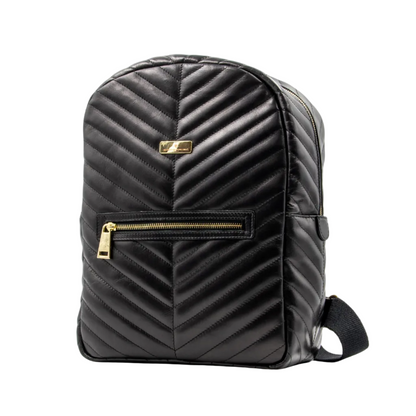 Zaino Flora Max - Zaino in Vera Pelle Trapuntata Nera