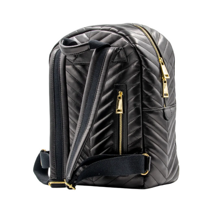 Zaino Flora Max - Zaino in Vera Pelle Trapuntata Nera