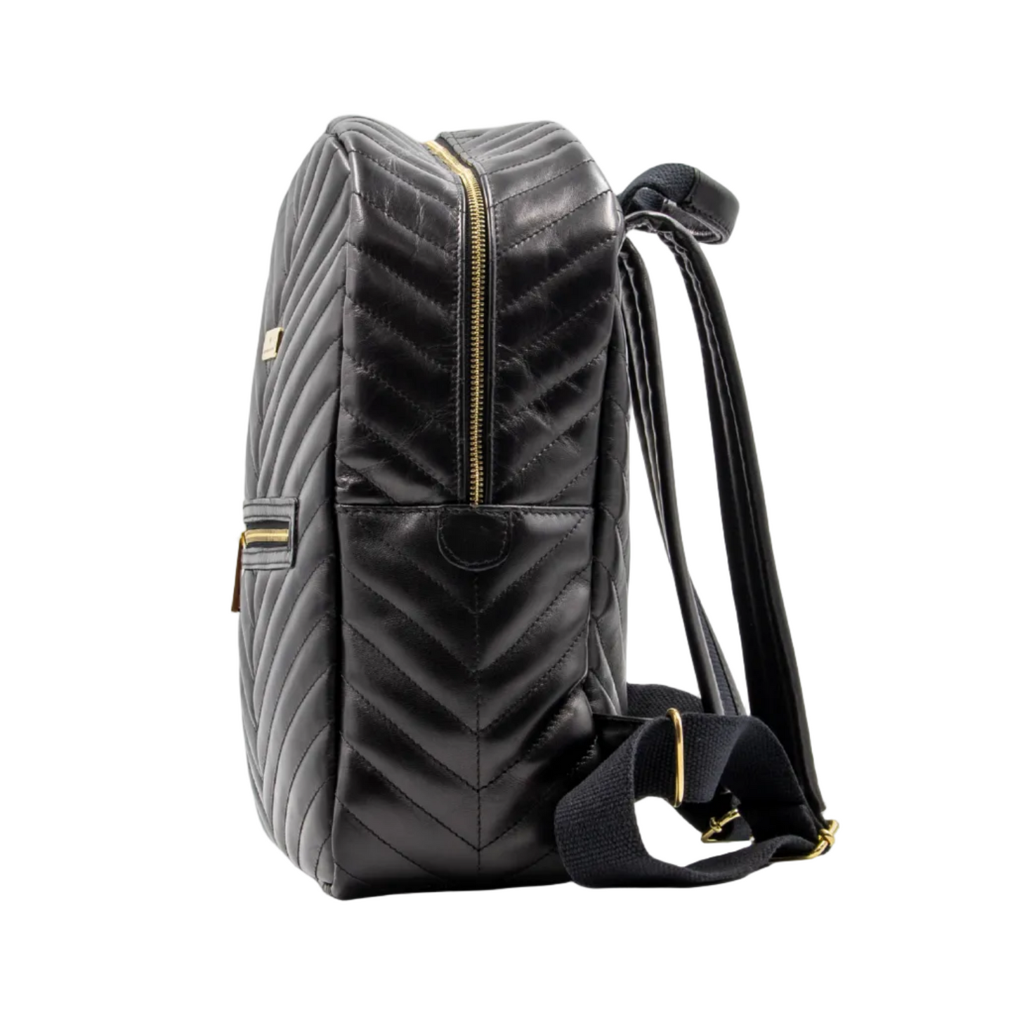 Zaino Flora Max - Zaino in Vera Pelle Trapuntata Nera