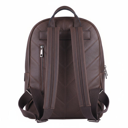 Fiore Vertical - Zaino Artigianale in Vera Pelle testa di moro Effetto vintage