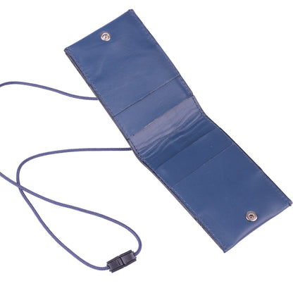 Portatesserino Verticale in Vera Pelle 10x7,5 cm con Moschettone