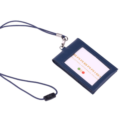 Portatesserino Verticale in Vera Pelle 10x7,5 cm con Moschettone