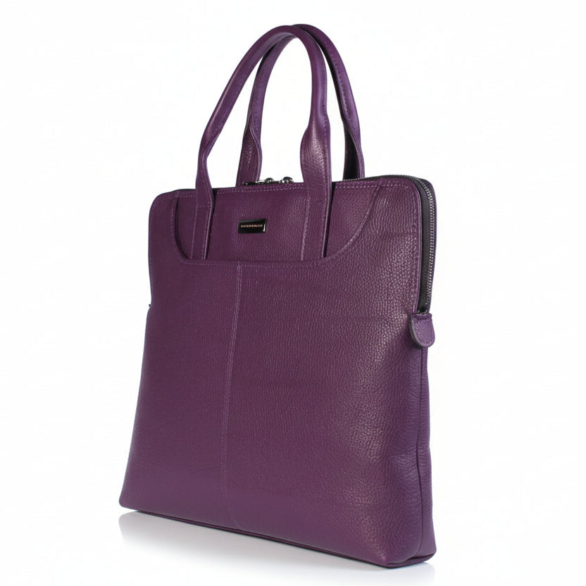 Metropolitan - Borsa Business in Pelle Viola Unisex