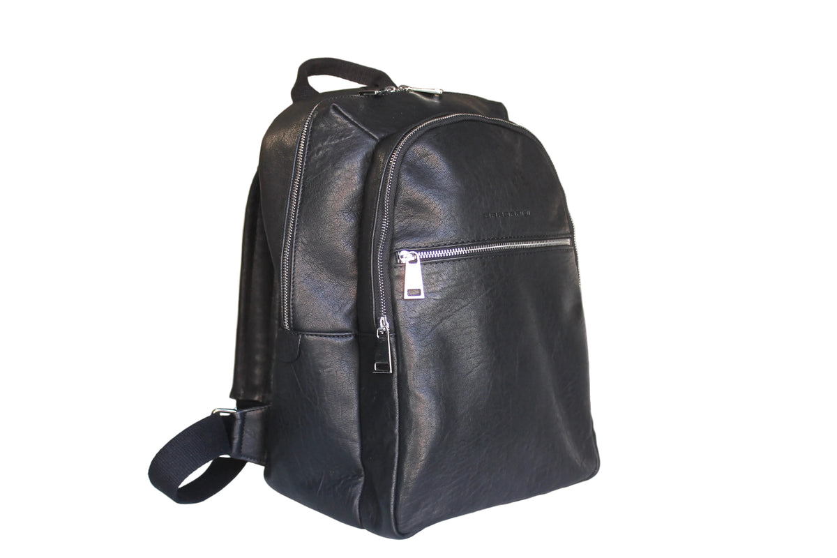 Retro dello zaino Vincenz nero con spallacci imbottiti
