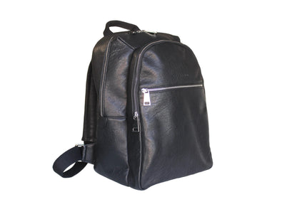 Retro dello zaino Vincenz nero con spallacci imbottiti