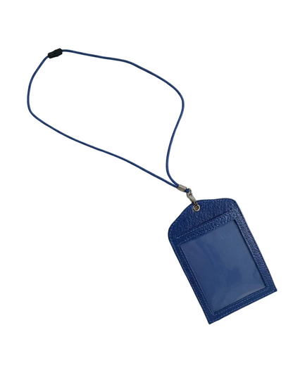 Porta badge per guida unica faccia 10x7,5 cm mod. Lety vera pelle