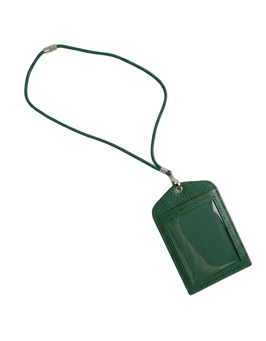 Porta badge per guida unica faccia 10x7,5 cm mod. Lety vera pelle