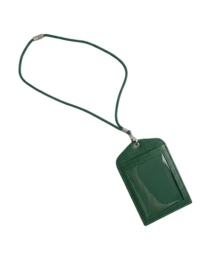 Porta badge per guida unica faccia 10x7,5 cm mod. Lety vera pelle