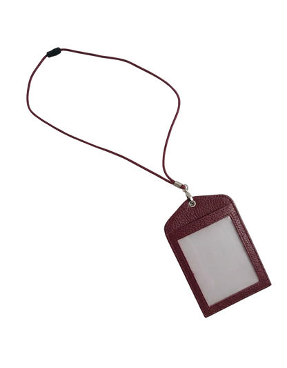 Porta badge per guida unica faccia 10x7,5 cm mod. Lety vera pelle