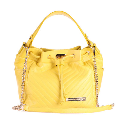 Borsa Secchiello Shana - Pelle Trapuntata Giallo Limone