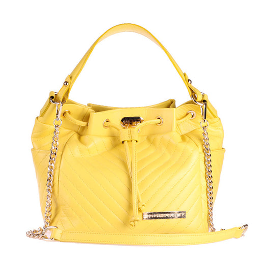 Borsa Secchiello Shana - Pelle Trapuntata Giallo Limone