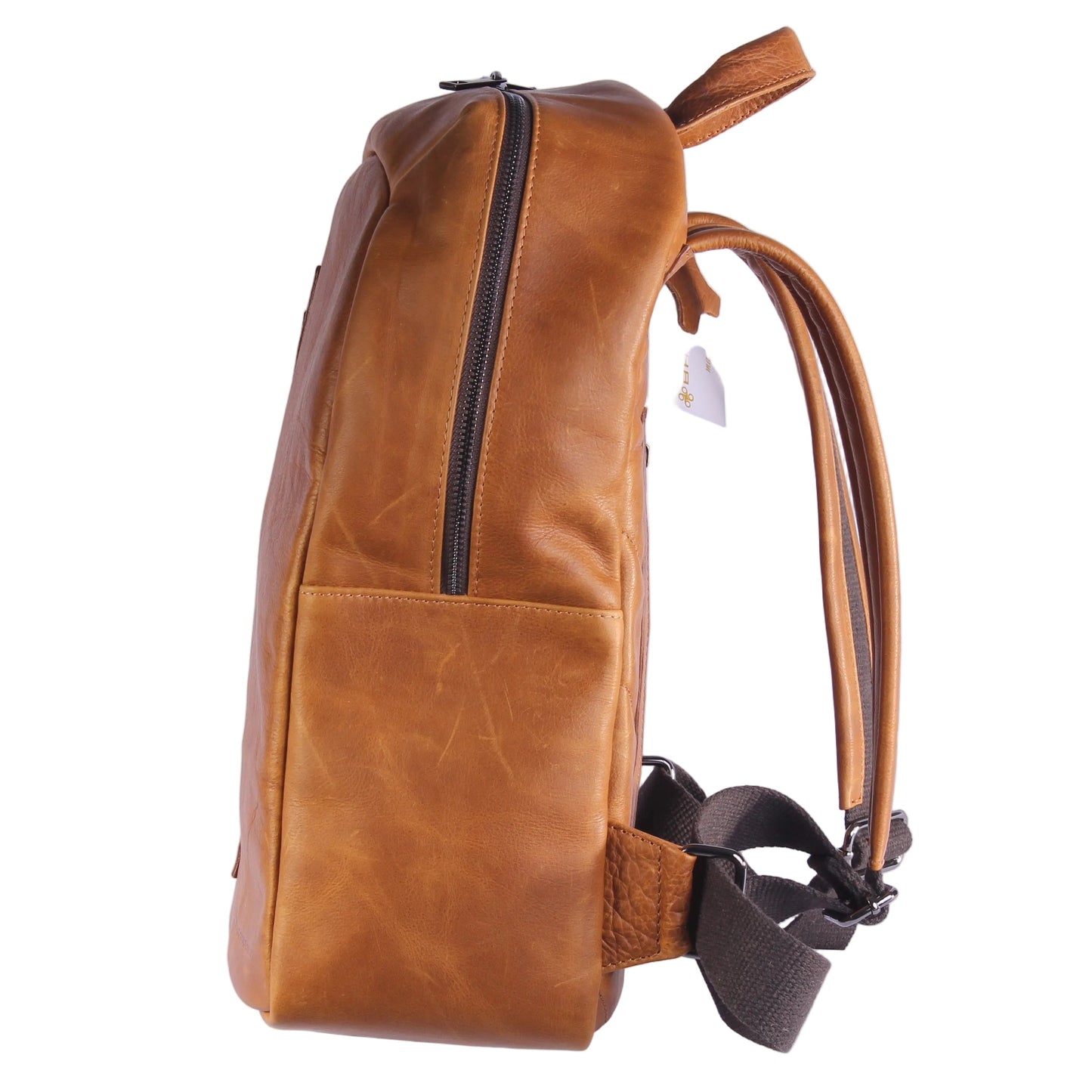 Fiore Vertical - Zaino in Cuoio Effetto Vintage