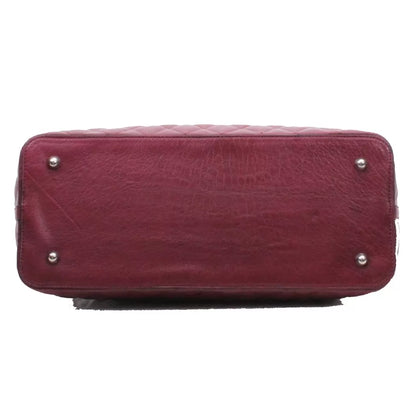 Borsa Naomi Trapuntata Vera Pelle Borgogna Made in Italy