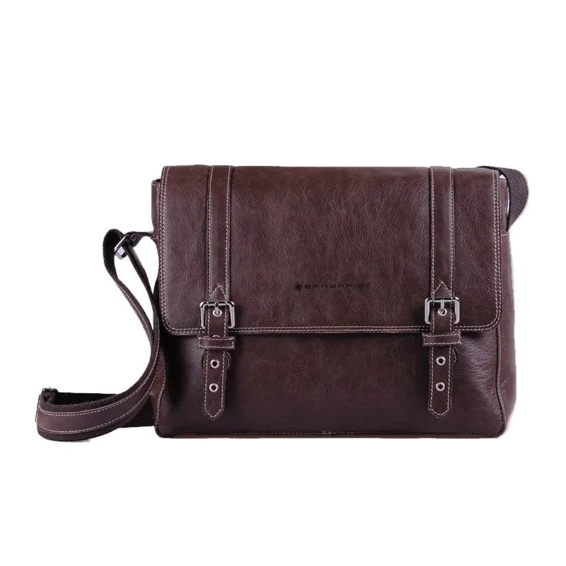 Borsa a Tracolla San Paolo da Uomo in Vera Pelle - Scomparto PC 15,6"