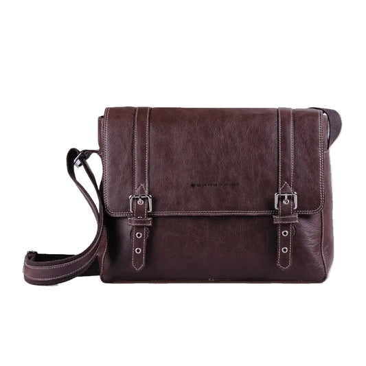 Borsa a Tracolla San Paolo da Uomo in Vera Pelle - Scomparto PC 15,6"