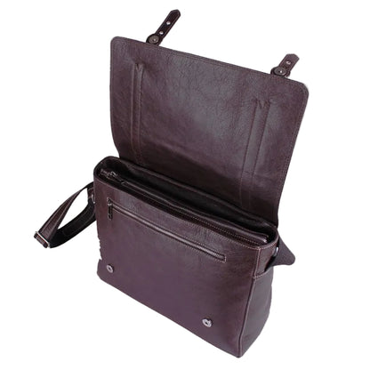 Borsa a Tracolla San Paolo da Uomo in Vera Pelle - Scomparto PC 15,6"