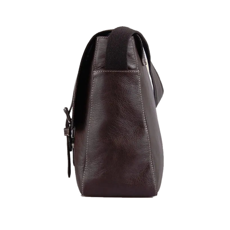 Borsa a Tracolla San Paolo da Uomo in Vera Pelle - Scomparto PC 15,6"