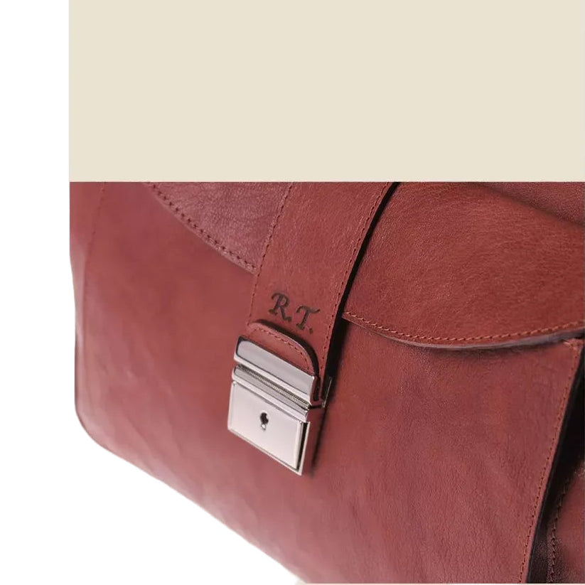 Borsa da Medico in Pelle di Vitello Pieno Fiore