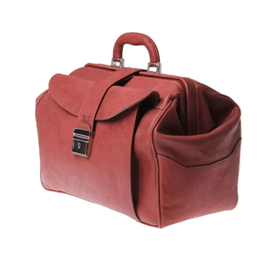 Borsa da Medico in Pelle di Vitello Pieno Fiore
