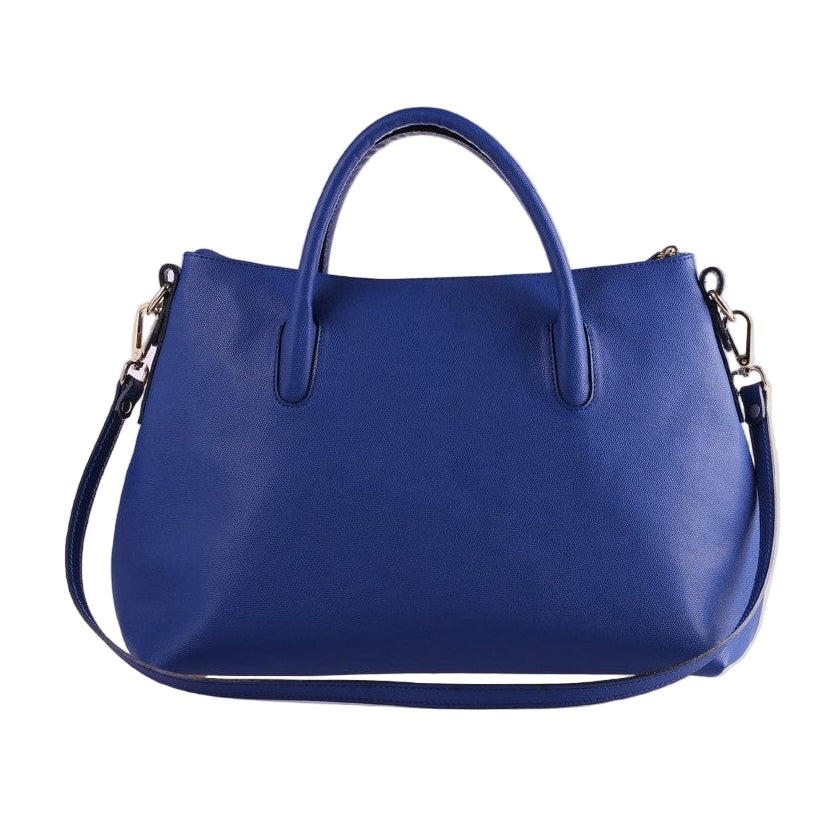 Domy Blu Elettrico – Borsa Artigianale in Pelle di Vitello