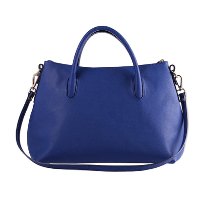 Domy Blu Elettrico – Borsa Artigianale in Pelle di Vitello