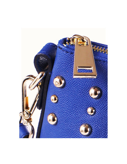 Domy Blu Elettrico – Borsa Artigianale in Pelle di Vitello