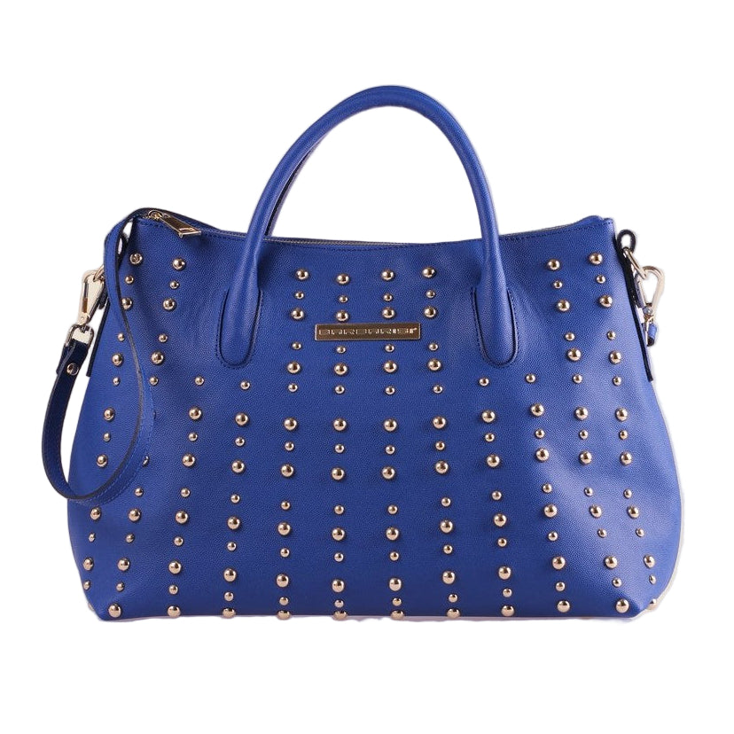 Domy Blu Elettrico – Borsa Artigianale in Pelle di Vitello