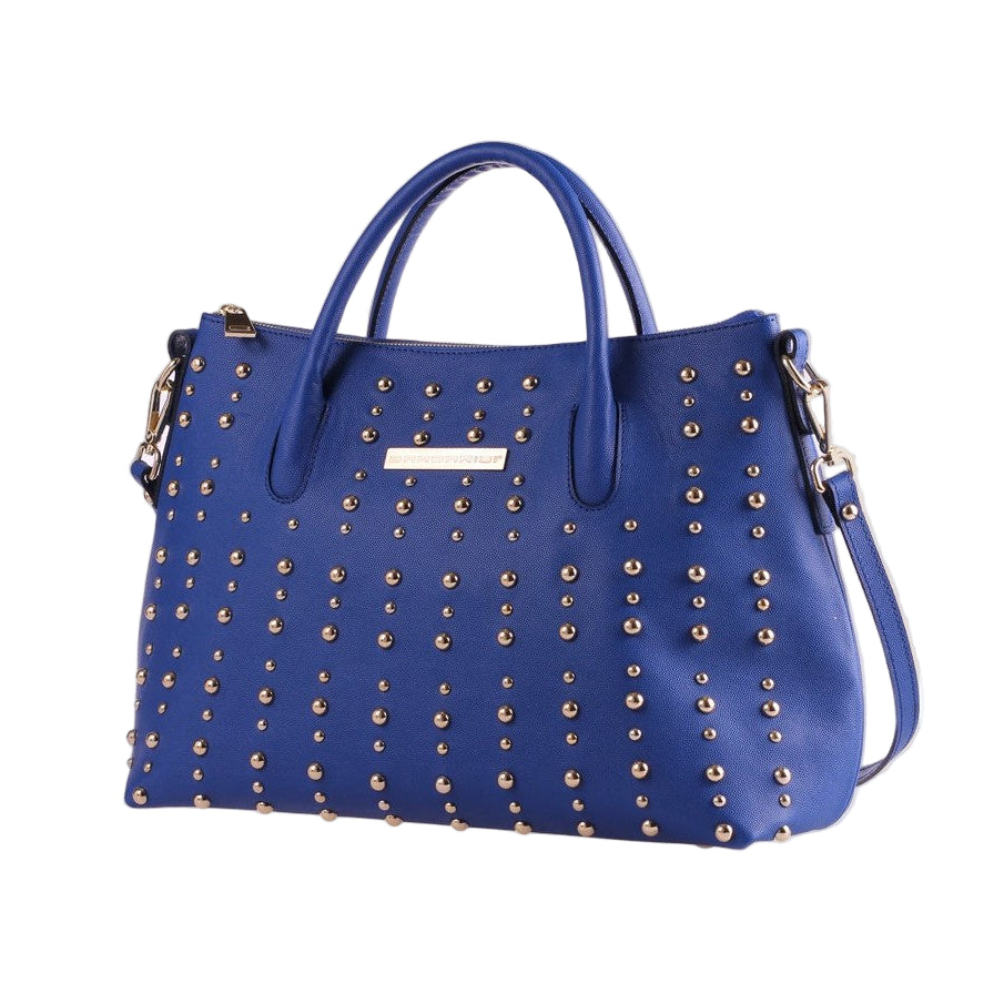 Domy Blu Elettrico – Borsa Artigianale in Pelle di Vitello