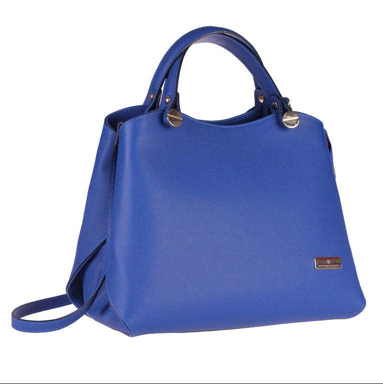 Cetara blu elettrico in vera pelle