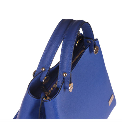 Cetara blu elettrico in vera pelle