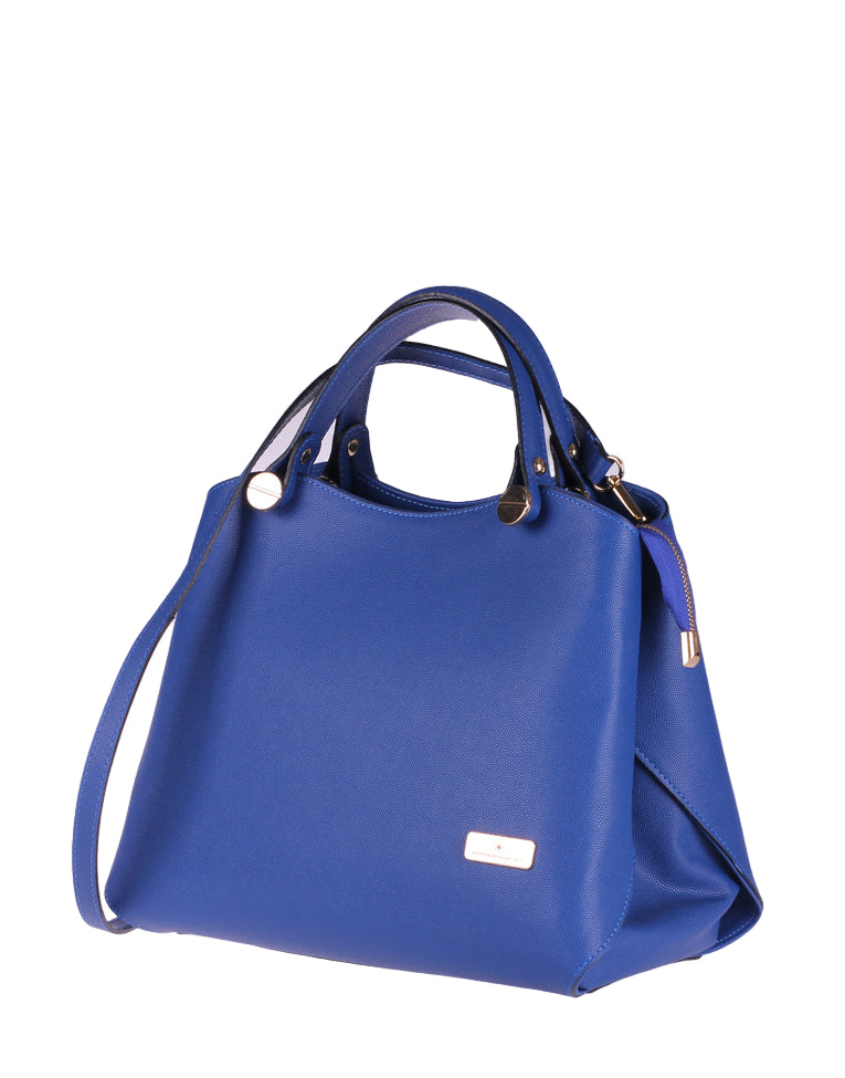 Cetara blu elettrico in vera pelle