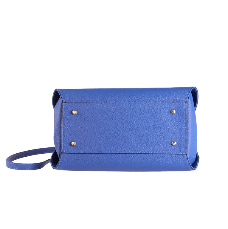 Cetara blu elettrico in vera pelle