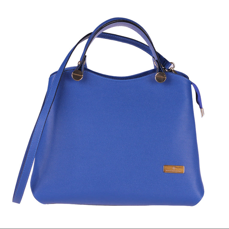 Cetara blu elettrico in vera pelle