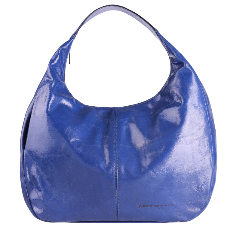 Frida blu morbida pelle lucida