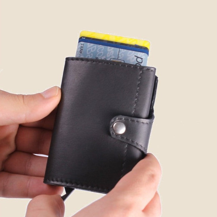 Portafoglio in Vera Pelle con Protezione RFID Anti-Clonazione