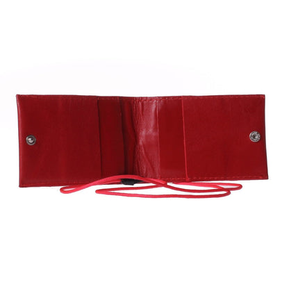 Portatesserino Verticale in Vera Pelle 10x7,5 cm con Moschettone