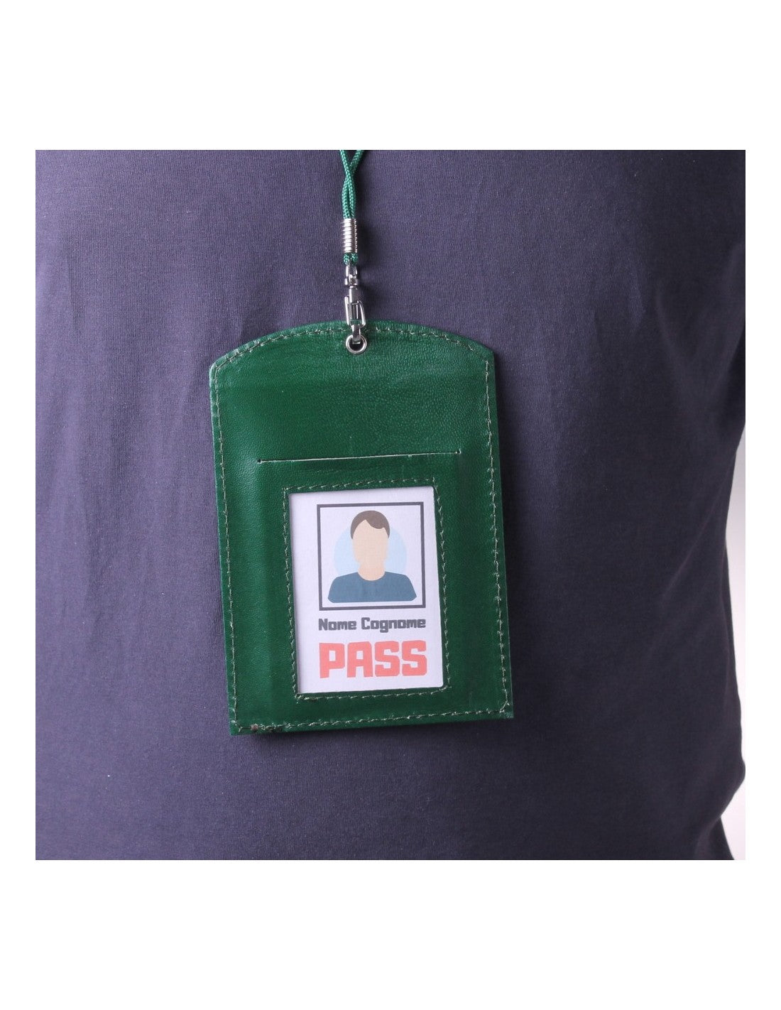 Portatesserino Doppia Tasca in Vera Pelle 14x11 cm - Due Formati