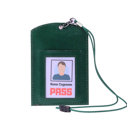 Portatesserino Doppia Tasca in Vera Pelle 14x11 cm - Due Formati