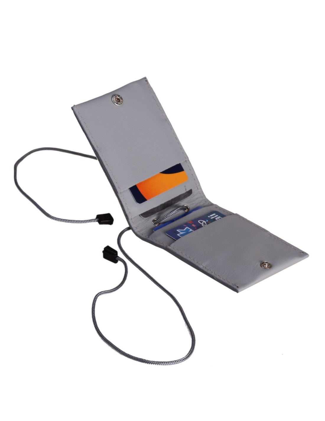 Porta badge in vera pelle doppia finestra