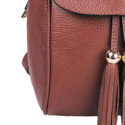 Kona | Zainetto da donna in vera pelle con nappine