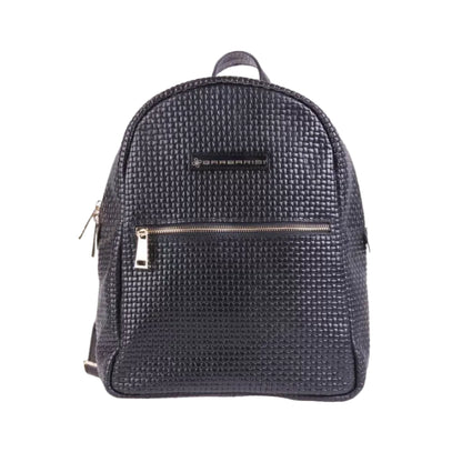 Zaino Donna Fiorella Intrecciato Nero