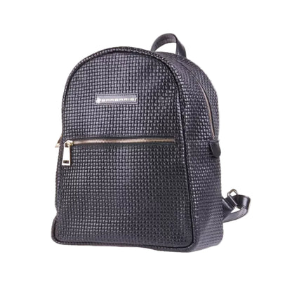 Zaino Donna Fiorella Intrecciato Nero