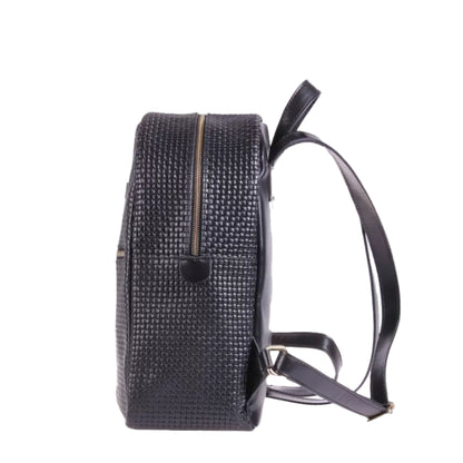 Zaino Donna Fiorella Intrecciato Nero